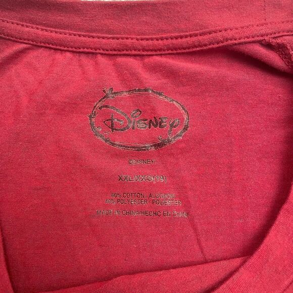 Disney Mickey Minnie Mouse Graphic T-Shirt Womens XXL Red Round Neck Casual Tee - Picture 4 of 9